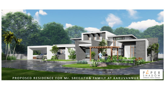 6000sqft Luxury Villa Ongoing Project - Urakam, Thrissur